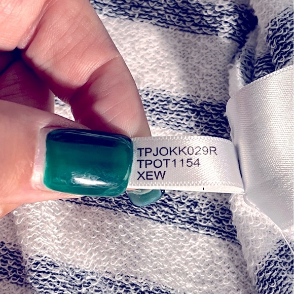 Tommy Hilfiger Sport Striped Blue and White 1/4 Zip Pullover Large - Picture 11 of 12